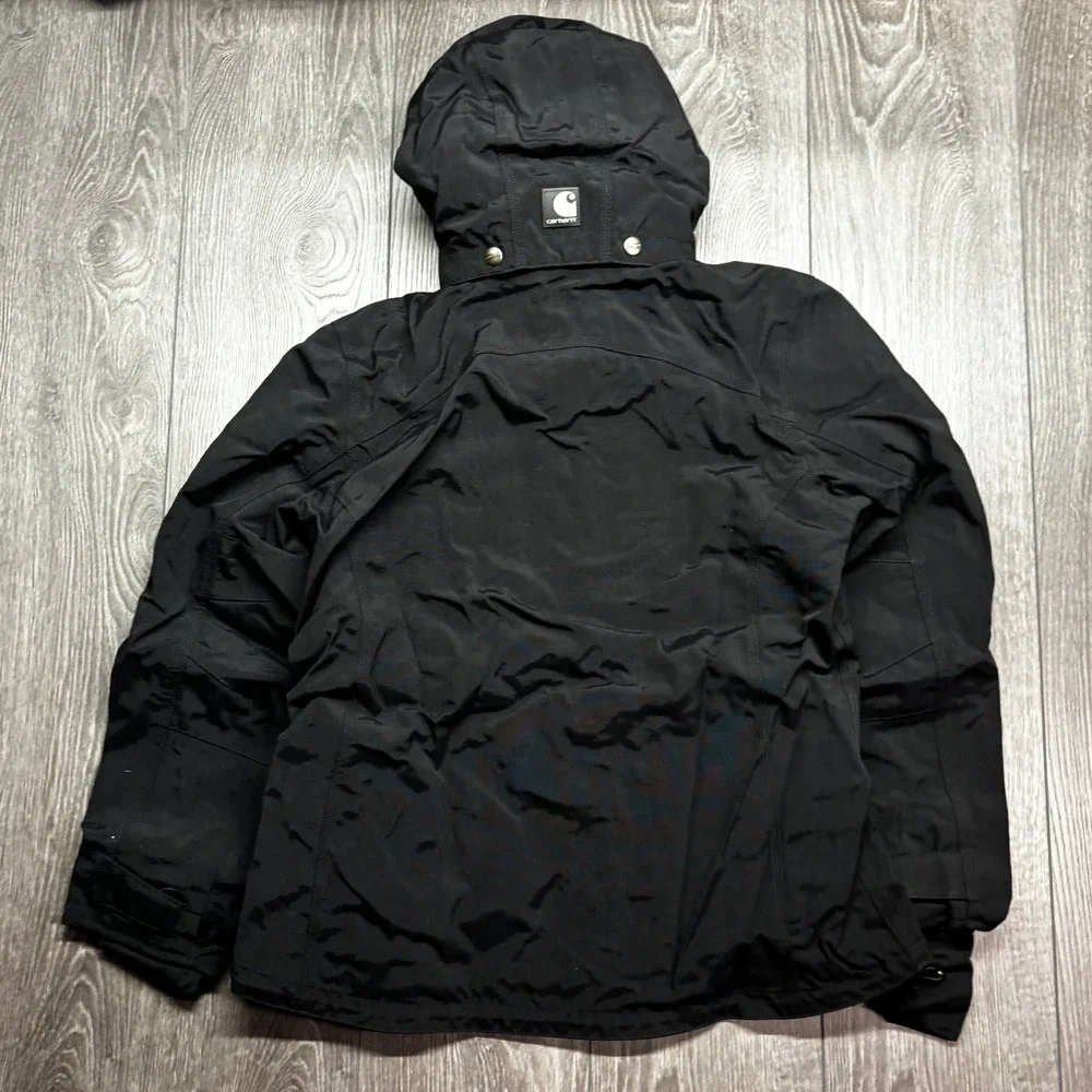 Carhartt Women Black Waterproof Breathable Hooded Jacket WJ002 BLK Small Regular - Picture 5 of 9